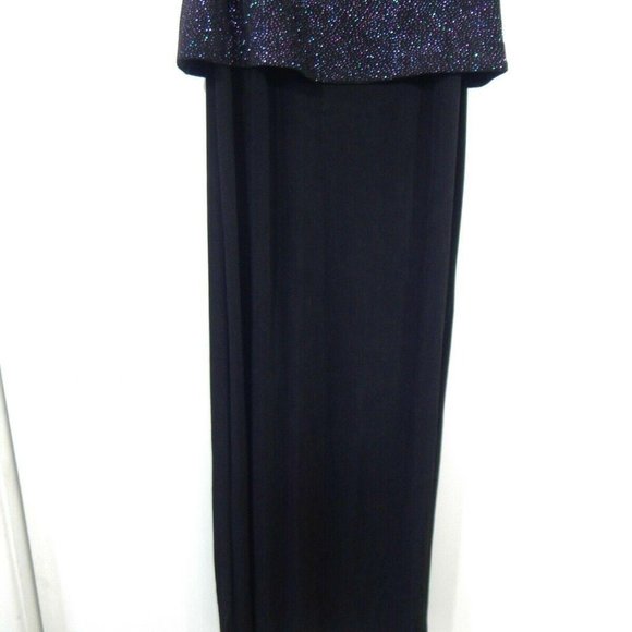 ALEX EVENINGS gorgeous maxi evening party dress. Sparkles are multicolored. - Picture 3 of 7